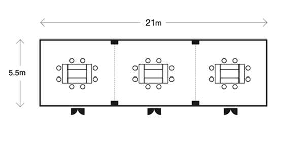 ロの字形式 3×8名