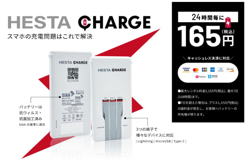 モバイルバッテリーシェアリングサービス導入