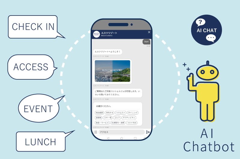 ルスツについての質問は気軽に「AI CHAT」へ！チャットボット (talkappi) がお答えします